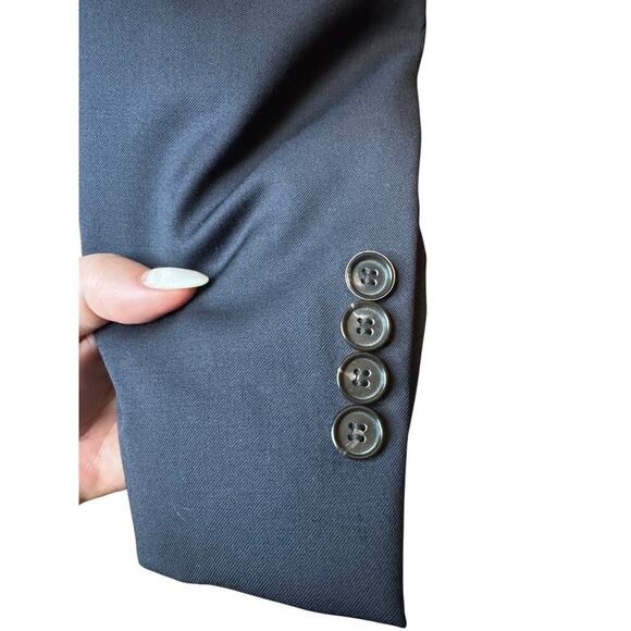 HUGO BOSS Pasolini Movie Super 100 Navy Blue Sport Coat Blazer Wool 40R 2 Button - Picture 4 of 11